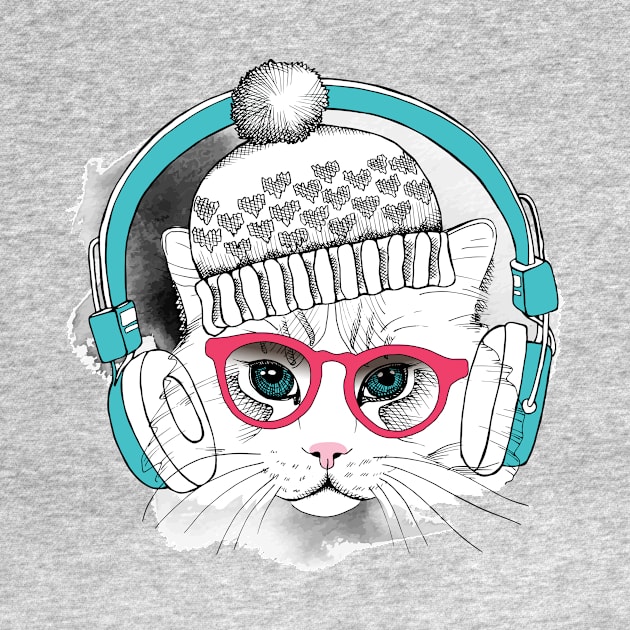 Kitty Hipster by The Lucid Frog